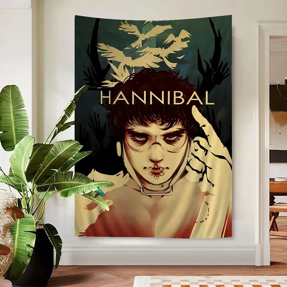"Hannibal TV Series Hanging Tapestry for Home Decor, Unique Wall Blanket Art Decoration" Wall Tapestries Mandala Home Decor