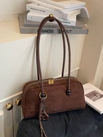 Retro Faion Simple Women's oulder Bag 2025 New Autumn Winter Leisure Commuting Handbag Bowling Bag Trendy Handbag