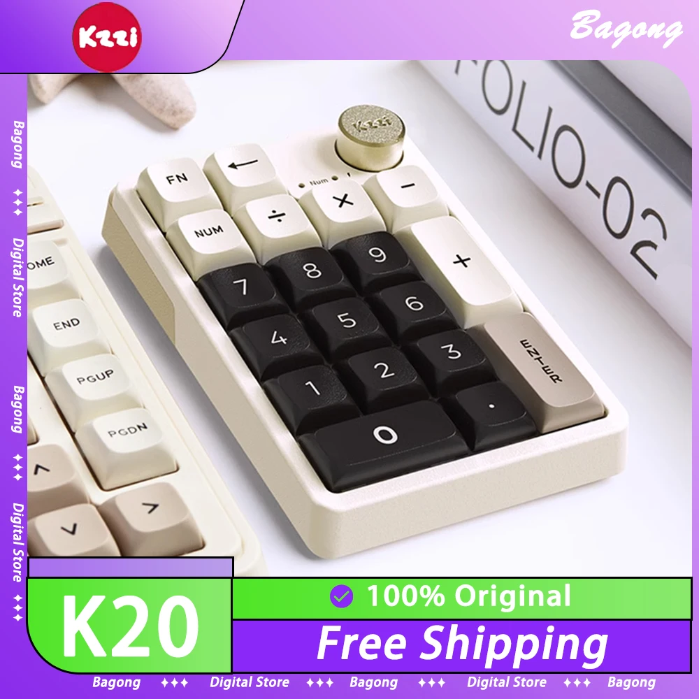 Kzzi K20 Tastiera Mini Tastiera Tri Mode Bluetooth Guarnizione Wireless Tastiera Meccanica Pc Gamer Accessori Regali Di Gioco Per Ufficio