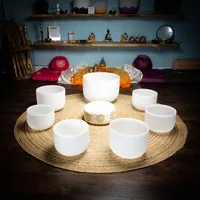 Hye-eun 7pcs 7"-12" Crystal Singing Bowls Chakra Set of 7 with Carrying Cases for Yoga Medication Sound Healing Deep Relaxation - Image 4