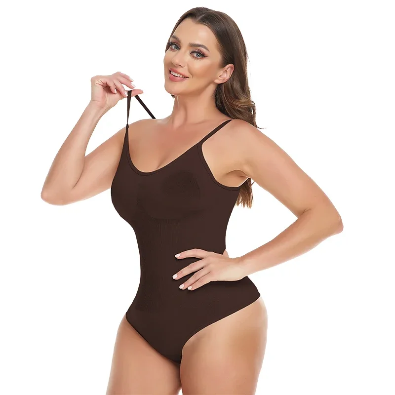 Plus Size Bodysuit Plump Woman Tummy Control Shapewear Bottoming Shirt Oversized Ladies Tight Jumpsuit for Obese Females
