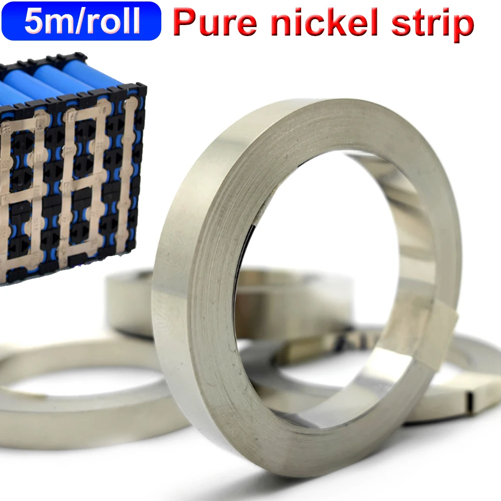 Nickel Strip 5M/Roll Pure Nickel Strips For 18650 26650 Battery Pack Welding