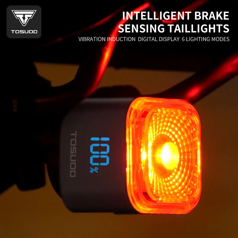 TOSUOD TS-WD113 Bicycle Tail Light Auto Brake Sensing Rear Light