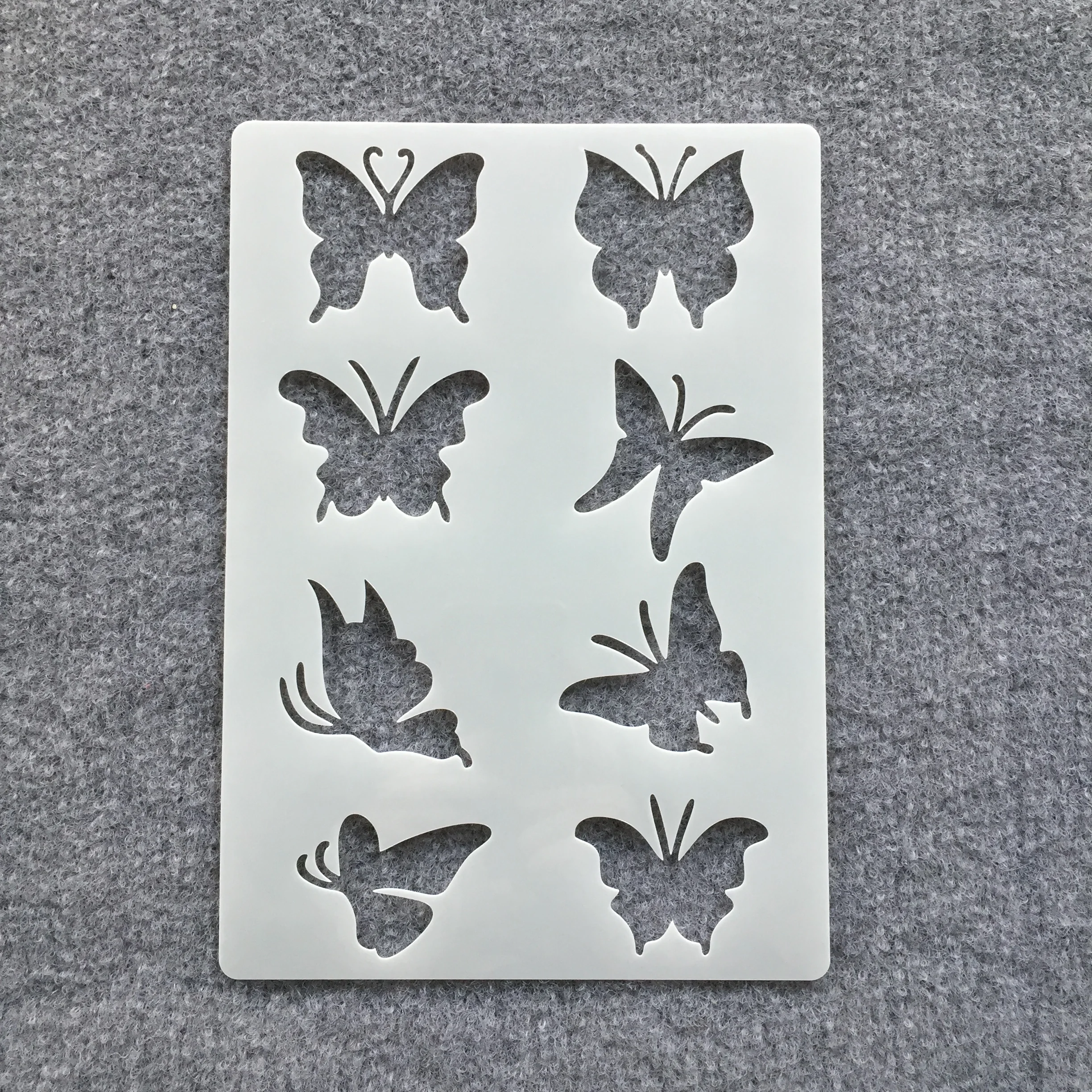 6Pcs/Set  A5 20cm I Love Cat DIY Layering Stencils Wall Painting Scrapbook Coloring Embossing Album Decorative Template