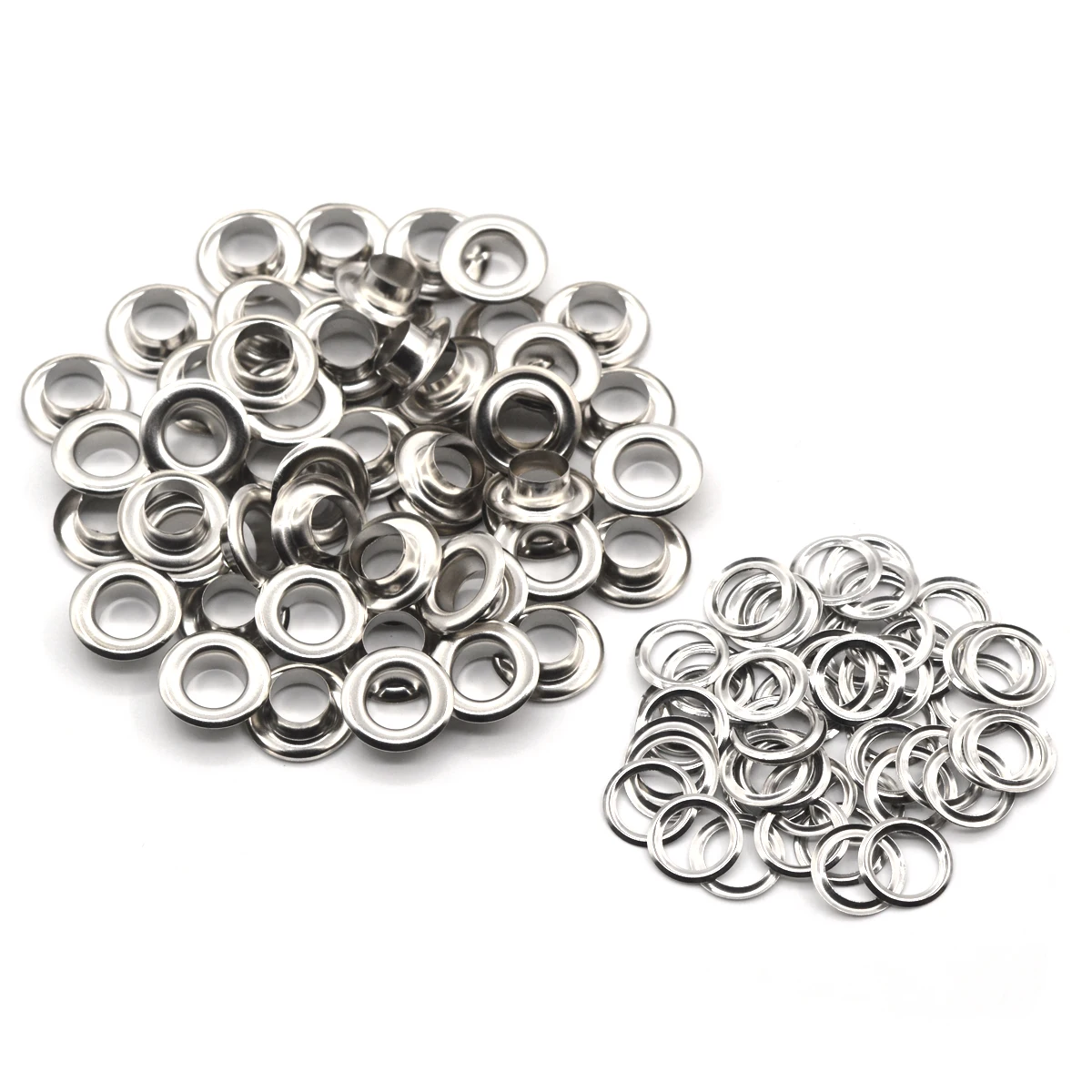 Eyelet Grommet Ring Eyelet Grommet Ring Kit Grommet Eyelet Kit KALASO Brass Material Silver Color Grommet Eyelets With Washer Leather Craft Shoes Belt Cap Clothes Handmade DIY Accessories