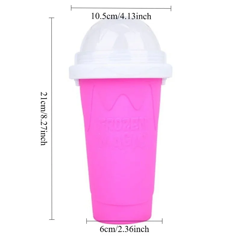 300ML Quick-Frozen Slushy Maker Cup Summer Pinch Cups for Homemade Smoothies Juice Ice Cream Summer Squeeze Beker Kitchen Tool