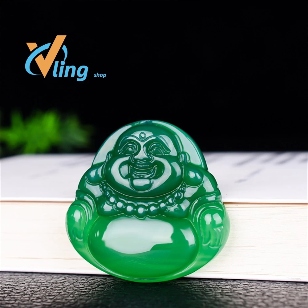 2022Natural green jade pendant necklace jade Hand-Carved women men Buddha and Goddess of Mercy necklaces pendants jade jewelry