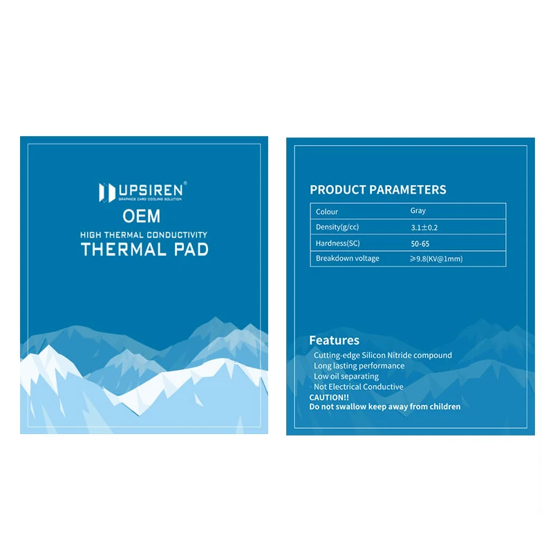 Almofada Térmica de Silicone para Cpu Dissipador de Resfriamento Condutivo Alta Qualidade Oem 85x4 120x120 mm 24w mk - Imagem 5