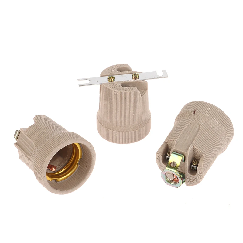 1Pc Lamp Base E27 Vintage Ceramic Lamp Fittings Socket Base Holder Accessory Fixing Bracket Large Screw Cap 250V 4A lamp holder lamp bulb holder lamp base