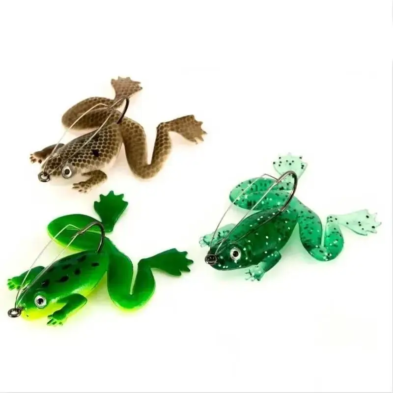 10Pcs Rubber Rubber Frog 6cm/5.2g Soft Fishing Lures CrankBait Tackle Frogs Baits Artifical Silicone Swimbait Outdoor Fishs Tool