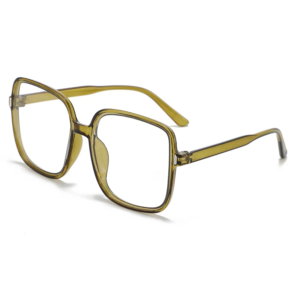 מסגרת משקפיים ירוקה ענקית בצורת ריבוע מעצב מותג נגד חסימת כחול מחשב משקפיים דיופטר מיופיה