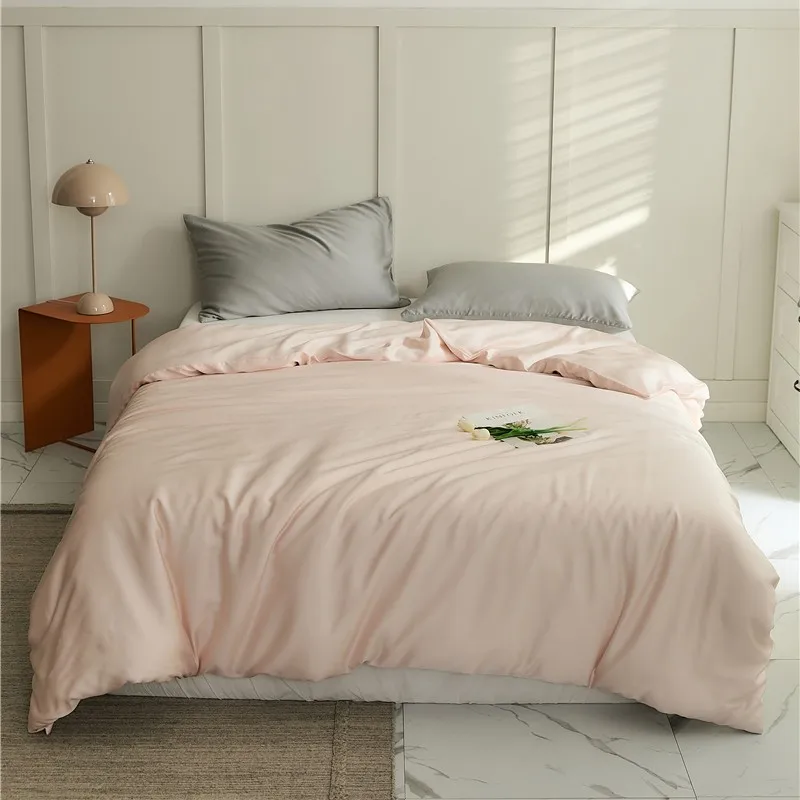 Bonenjoy Quilt Cover Super Soft Bedding 100% Lyocell Silk Comforter Cover Solid Color Duvet Cover funda nordica (No Pillowcase) 5