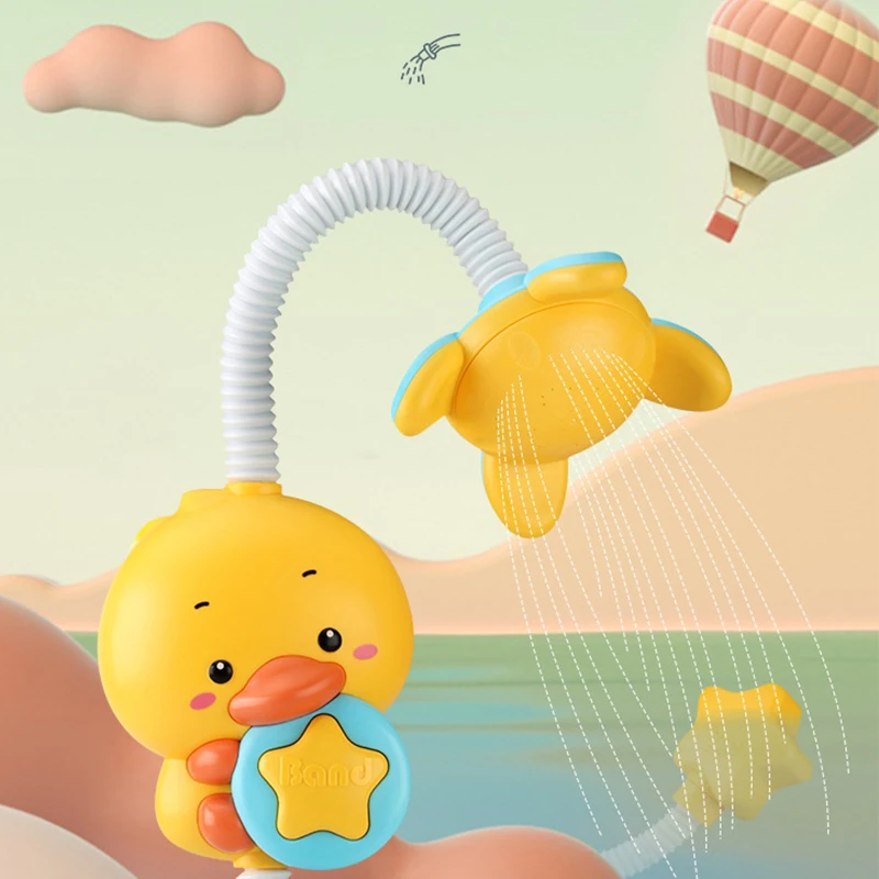 

New Bath Toys Baby Water Game Duck Model Faucet Shower Electric Water Spray Swimming Bathroom Baby Toys For Kids Gifts