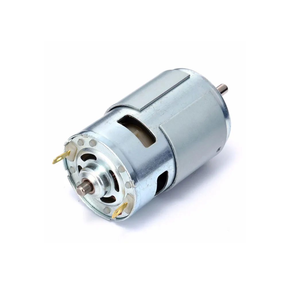 775 DC 모터, 대형 토크, 고출력 저소음 모터, 축 직경 5mm, 고속 볼 베어링, 12V-36V, 3800-9000 RPM