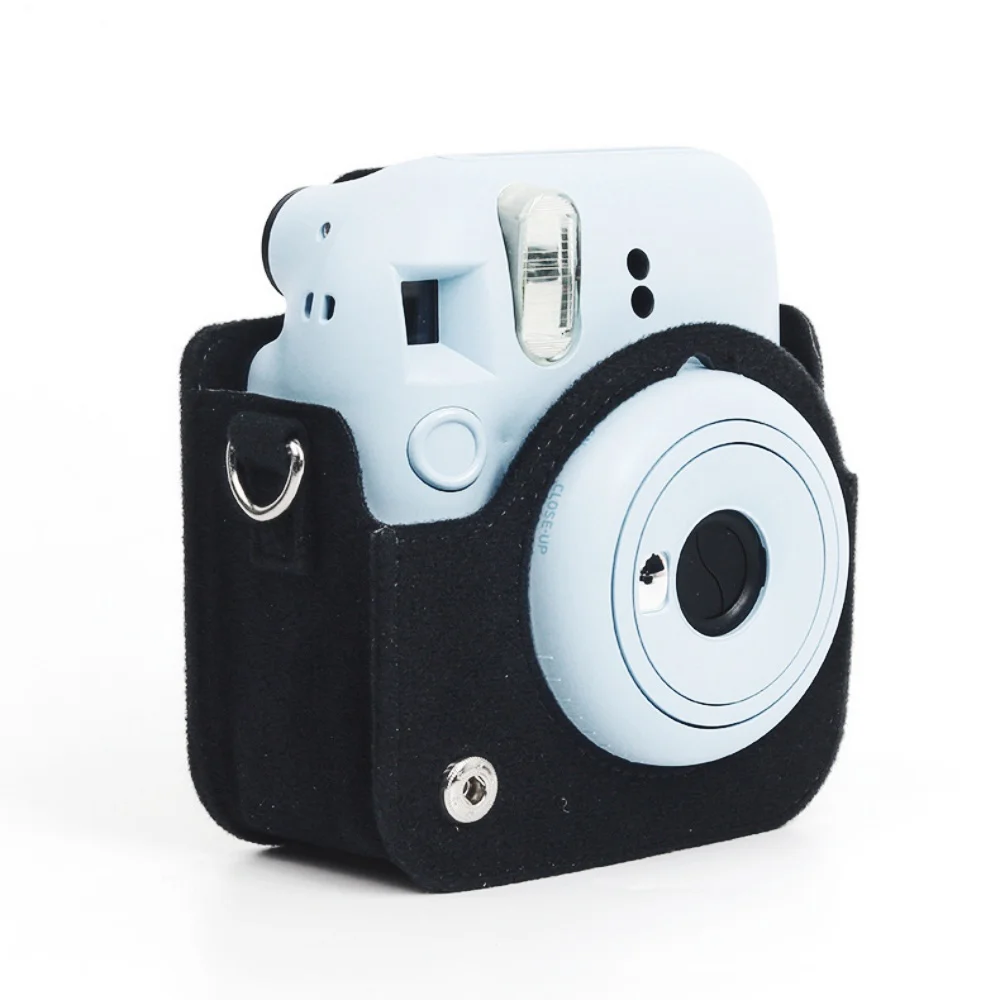 DIY Felt Camera Bag For Fujifilm Instax Mini 12 Portable Carry Travel Protective Case cover With Adjustable Shoulder Strap camera storage case