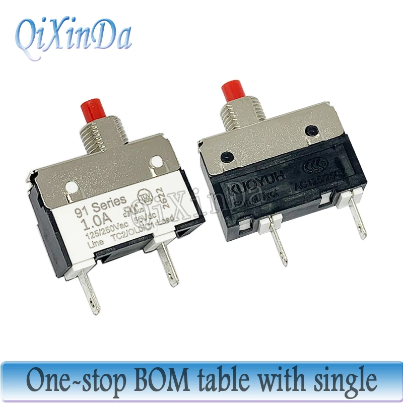 Kuoyuh 91 series 0.5A 0.75A 1A 1.25A 1.5A 1.75A 2A 2.5A 3A Miniature Circuit breaker Overload protector switch