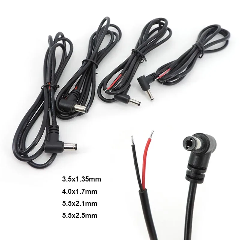 1m DC Power Cable 4.0x1.7 3.5x1.35mm 5.5x2.1mm 2.5mm DC Cable 22AWG Extension Cord Male Female connector For CCTV Camera A07