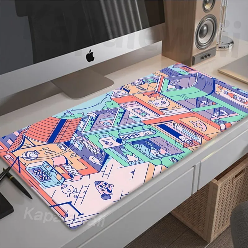 Bonito Kawaii Gamer Mouse Pad Grandes Almofadas de Teclado Deskmat Game Mat Tapete de Mesa Gaming Tapete Rosa 900x400 mm Xxl - Imagem 5