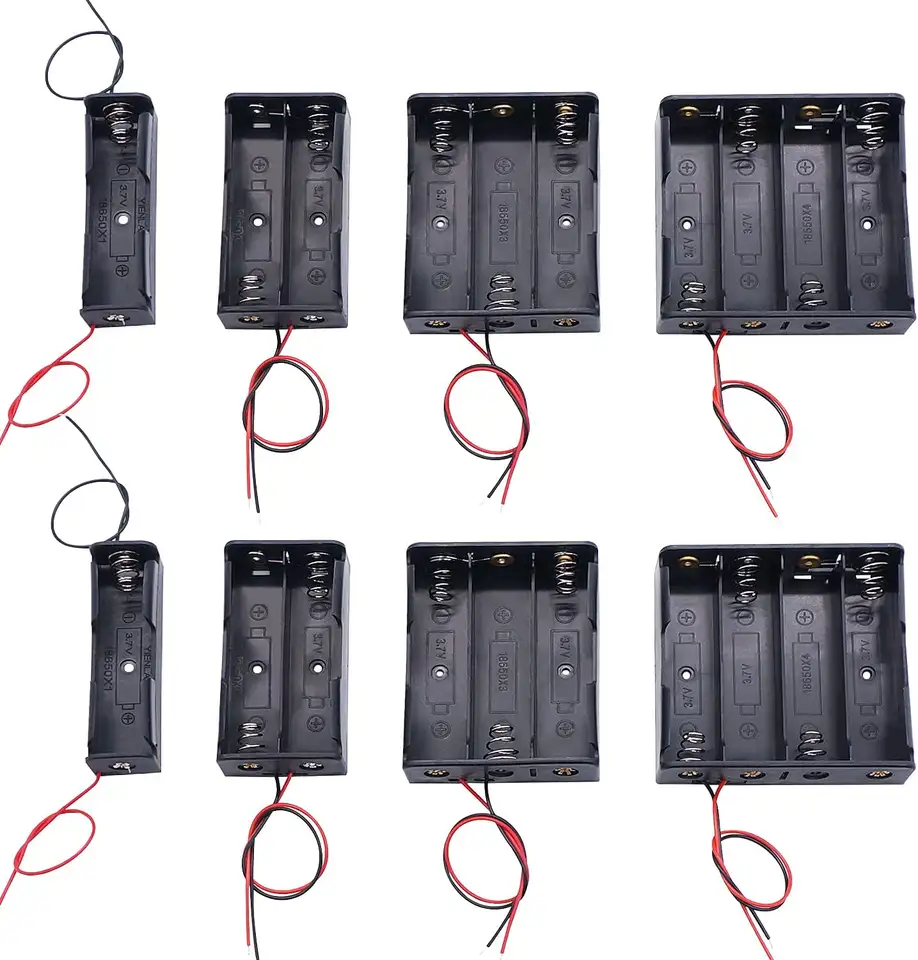 3pcs 18650 Battery Holder with Wire 3.7V,7.4V, 11.1V, 14.8V 18650 Battery Holder Box for Battery storage charging image 1