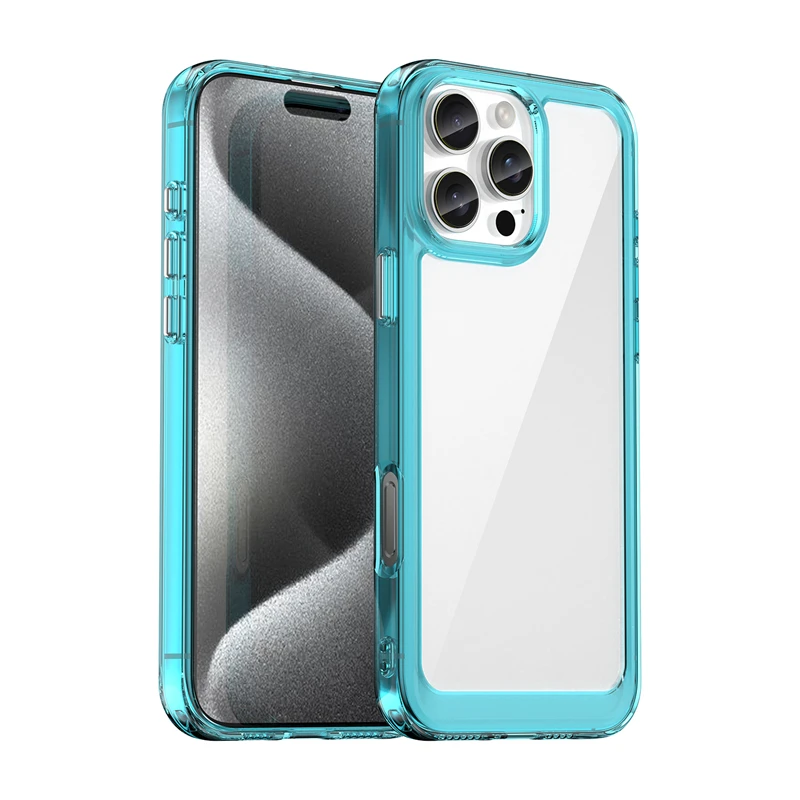Hybrid Shockproof Transparent Armor Phone Case with Hard PC Bumper