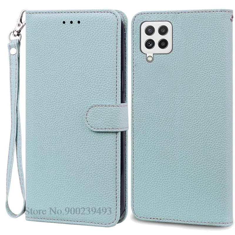 Leather Wallet Flip Case Soft Silicone Cover for Samsung Galaxy M32 - Stylish Protective s