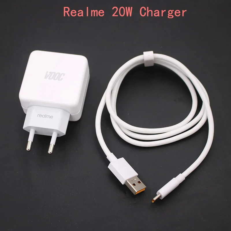 

Адаптер зарядного устройства Realme 5 в 4A EU Vooc, 100 см, USB Тип C, кабель для быстрой зарядки для Ralme 7 6 6i 5i 5 Pro GT Neo X50 X7 Pro V11 V15 Q3