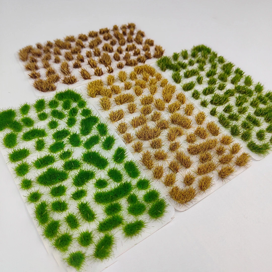 8MM Unregelmäßige Gras Cluster Modell Kits Saison Gras Pflanze Landschaft Sand Tisch Materialien Diorama Zubehör 58 Teile/schachtel – Detail 2