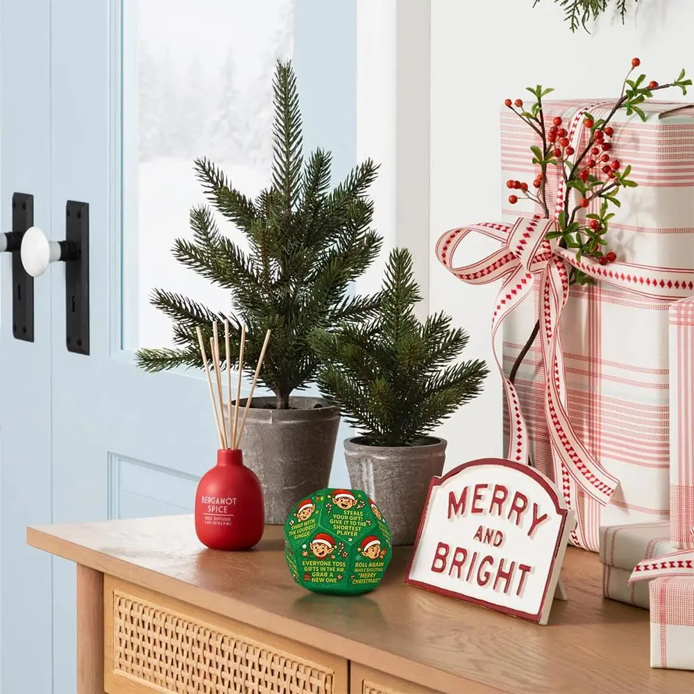 2026 New Christmas Gift Exchange Dice 12 Sided Christmas Party Game Props Multiple Rules Office Family Holiday Party Supplies