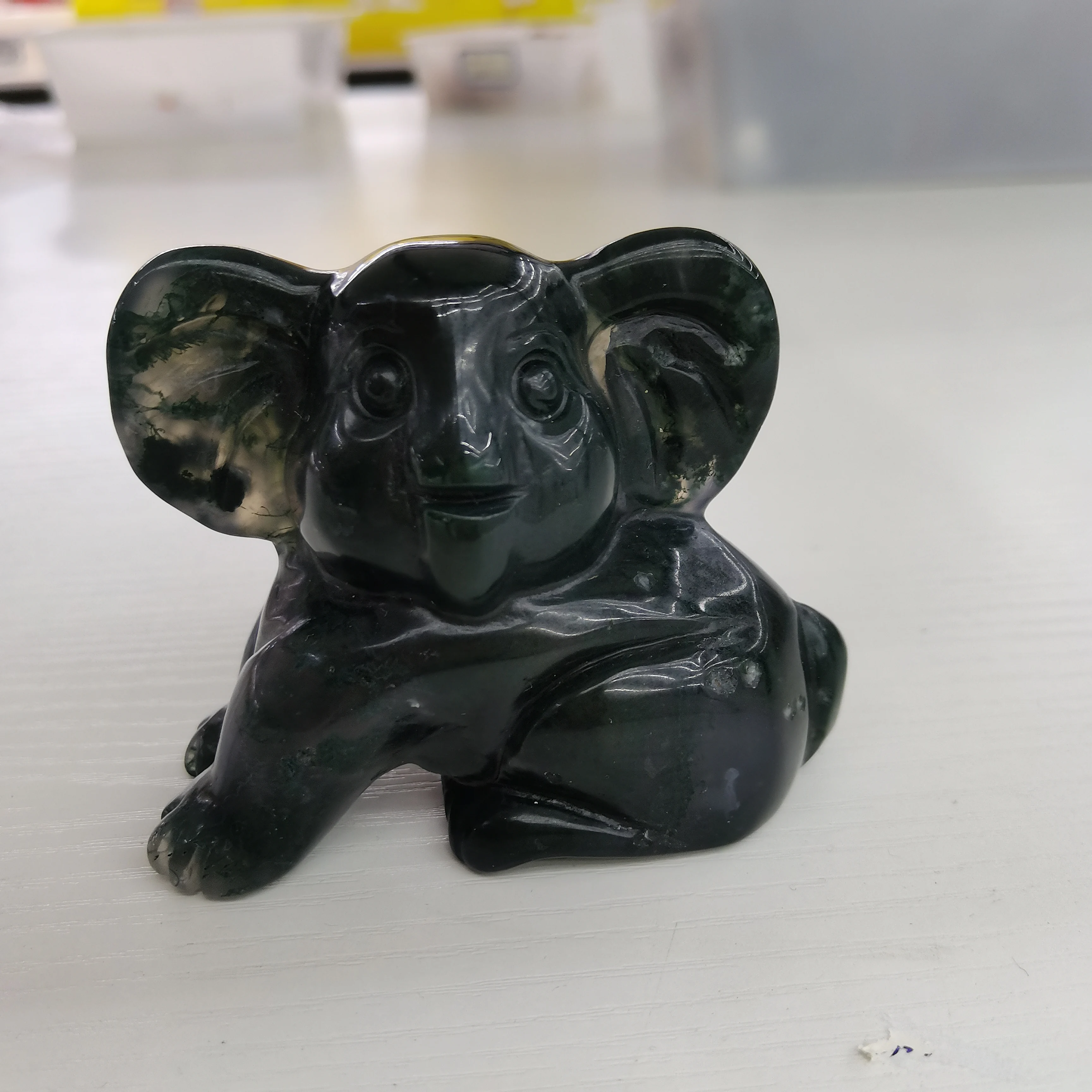 

240-300g Koala Bear Crystal Carving Qaurtz Feng Shui Chakra Healing Table Free Form Home Decoration Stone Handicraft Carvings
