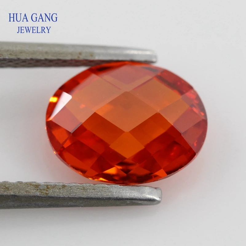 Multicolour Oval Shape Double Checkerboard Cubic Zirconia white amethyst garnet Golden Synthetic Gems For Jewelry