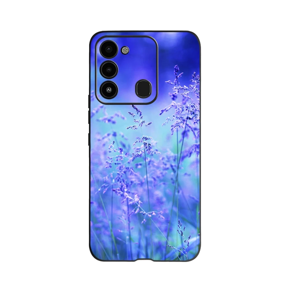 mobile pouch For Tecno Spark Go 2022 Case Fashion Flower Printed Protective Cover For Tecno Spark 8C Phone Case SparkGo KG5 Coque Soft Fundas flip cover with pen Cases & Covers