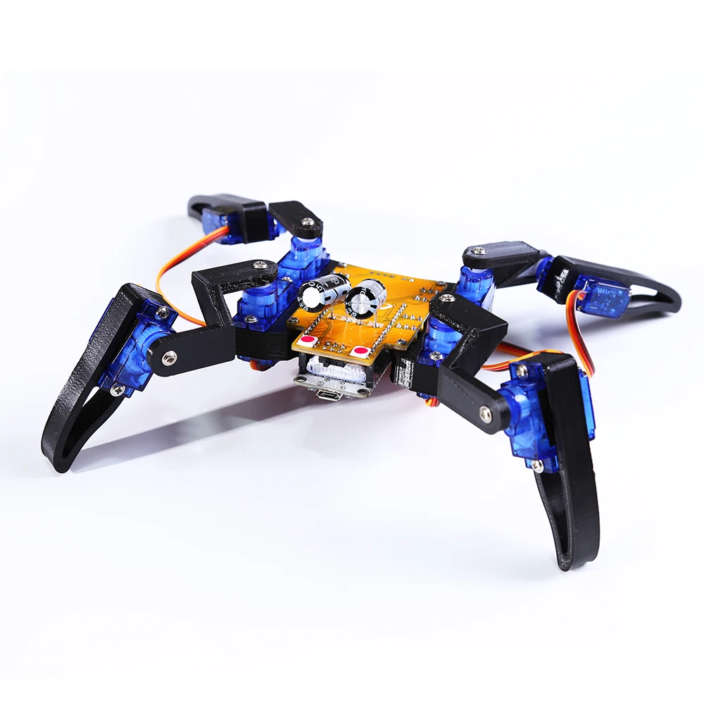 8-DOF Spider Robot Arduino DIY Kit Bionic Quadruped Edu-Robot Maker Open Source Project WIFI Wireless Control STEM Program Toys