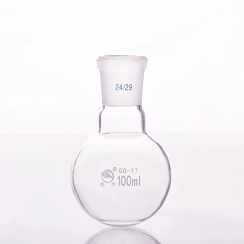 

SHUNIU Single standard mouth round-bottomed flask,Capacity 100mL and joint 24/29,Single neck round flask