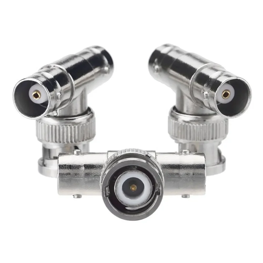 10pcs JR-B28 Right Angle tee BNC junction 2 female 1 male CCTV BNC Connector rg58 rg59 rg6 connector 3