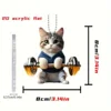 1Pc Car Pendant Creative Cute Swing Cat Rearview Mirror Pendant Car Interior Decoration For Girls Car Interior Accessories 5