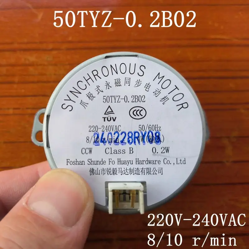 1PCS for Heater Claw Pole Permanent Magnet Synchronous Motor 50TYZ-0.2B02 220V-240VAC 8/10 r/min parts