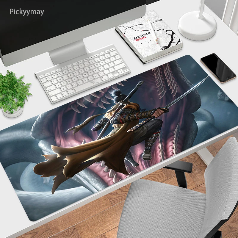 Sombras Die Computer Mouse Pad Sekiro Gaming Mousepad Xxl Gamer Carpet pc Desk Mat Tapete de Teclado Grande 900x400 - Imagem 4