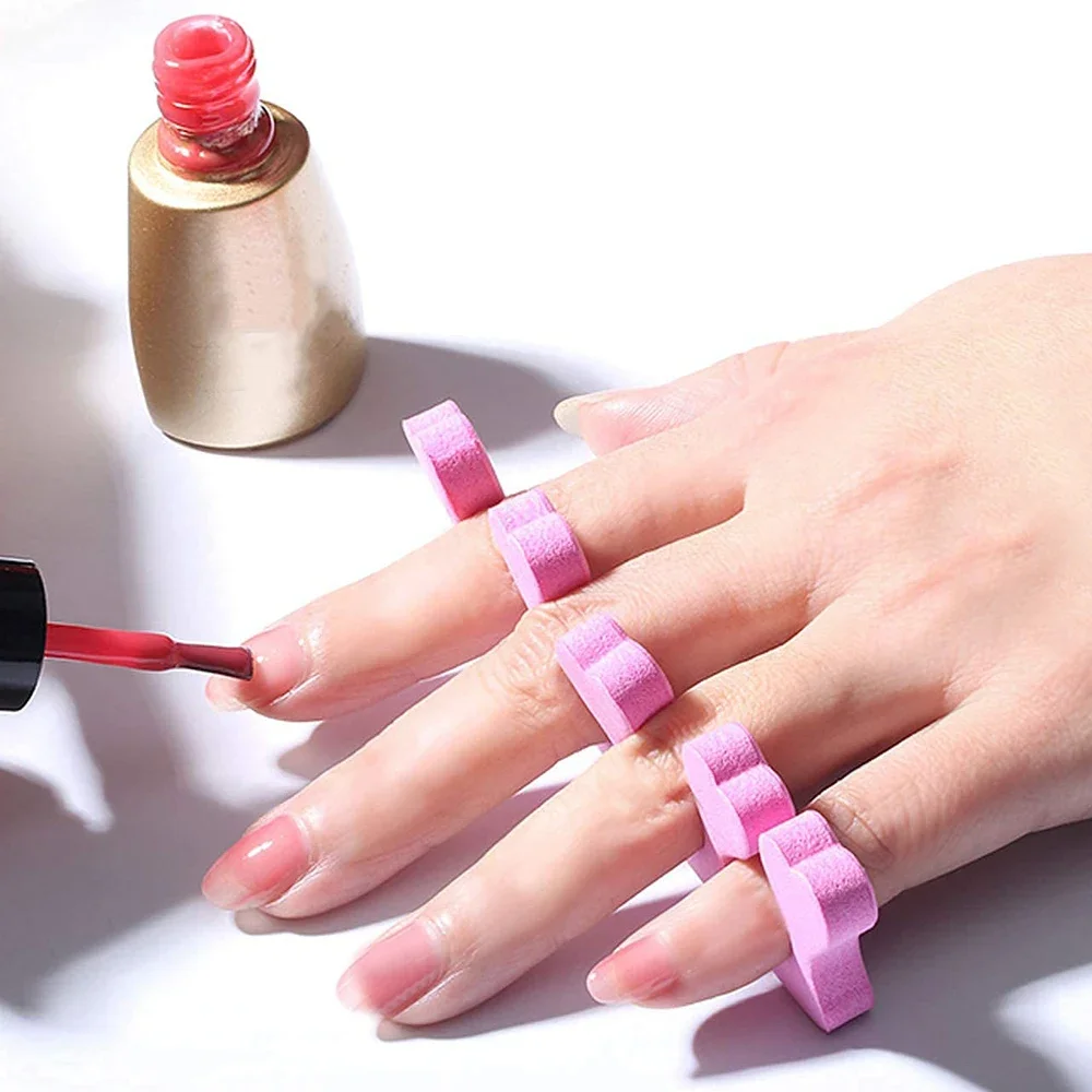 10pcs Toe Separators Soft Sponge Foam Toe Finger Dividers Nail Art Pedicure Manicure Polishing Accessories Toe Splitter