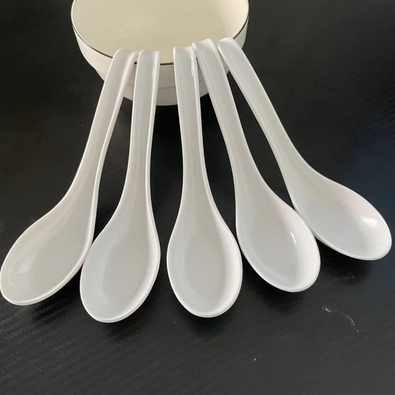 Soup Spoon 5pcs Japanese for Rice Ramen Wonton Dumplings Kitchen Cutlery