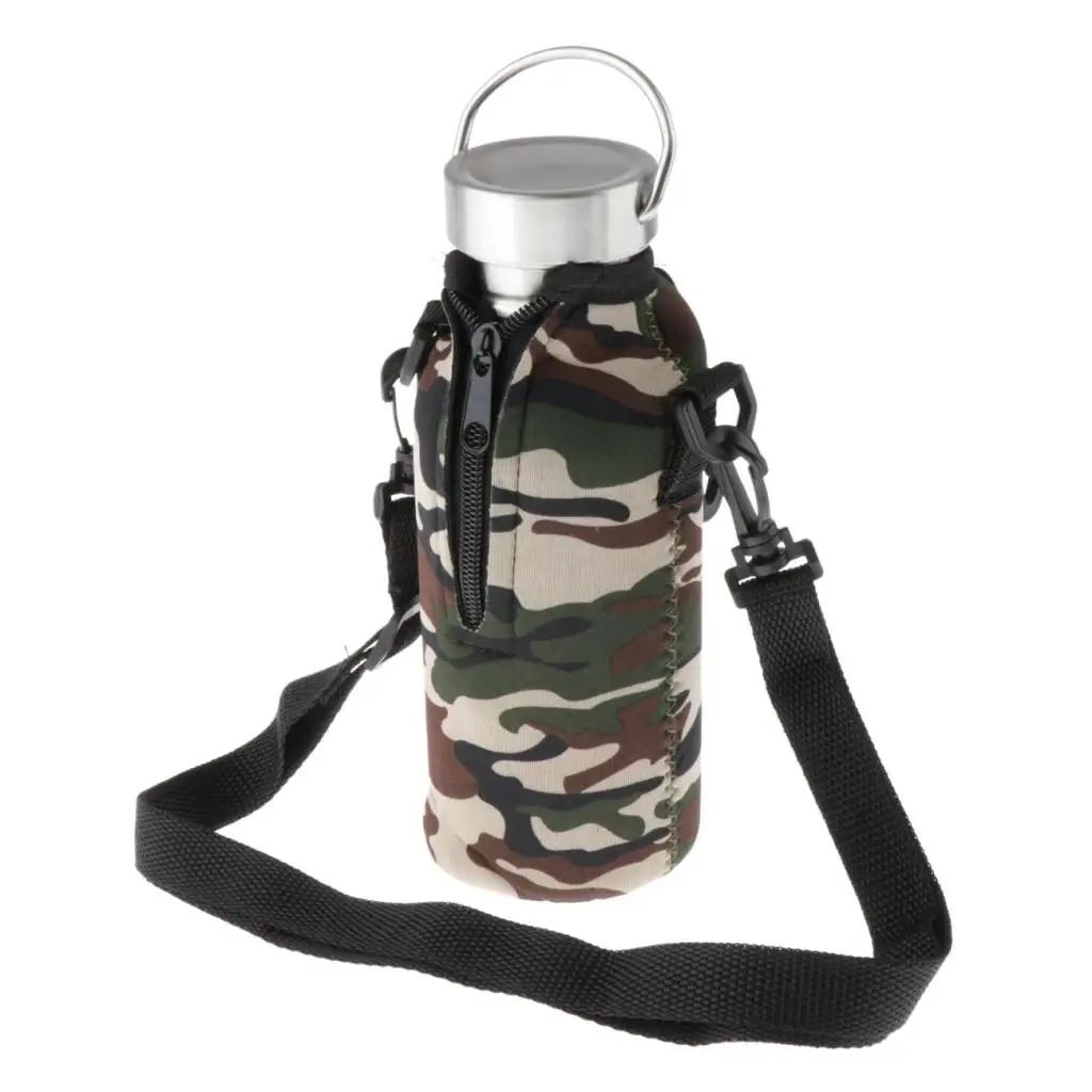Insulated Sport Water Bottle Cover Neoprene Insulated Sleeve Bag Case Pouch Camouflage Water Bottle Storage Sleeve Accessories water bottle bag
