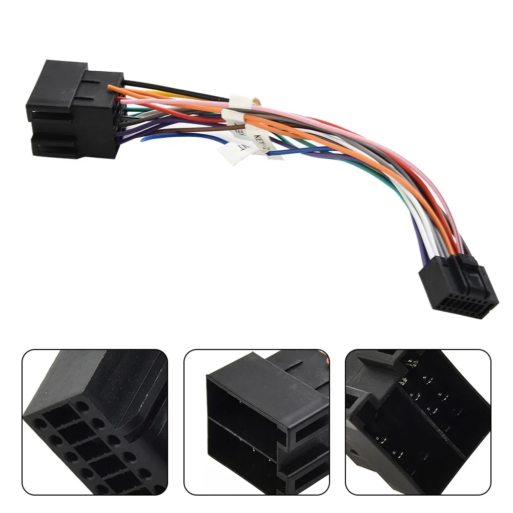 

Modified Line Universal Car Navigation Host Power Cord Palm 16P Pin Plug 16P To ISO Cable Adapter 16 Pin Male Plug For The Car