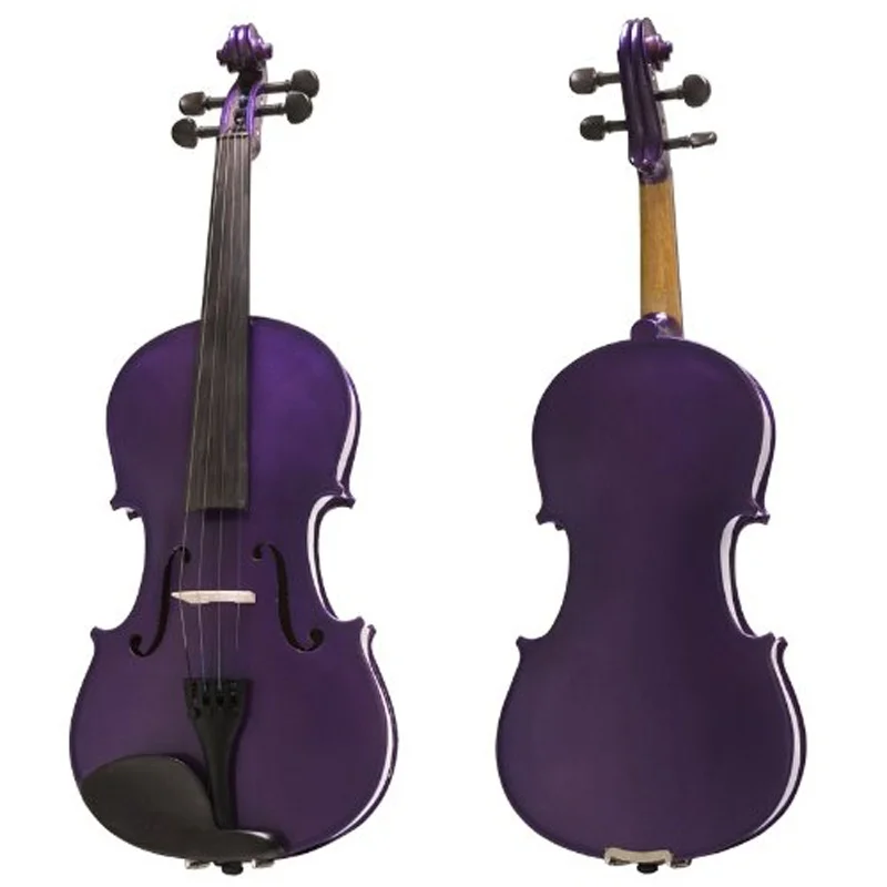 1/2 Size Acoustic Violin Purple Violin Student Fiddle +Bow +Bridge+ Strap Carry Case For Beginner Students Kids Christmas acoustic violin,violin accessories