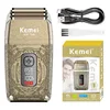 Kemei Electric Triple Blades Razor Rechargeable Barber Foil Shavers Professional Cordless Bald Head Shaving Machine Men 8500RPM 3
