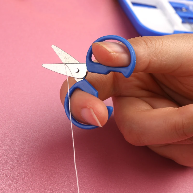 DIY Sewing Kit Measure Tap Scissor Thread Needle Storage Box Travel Set