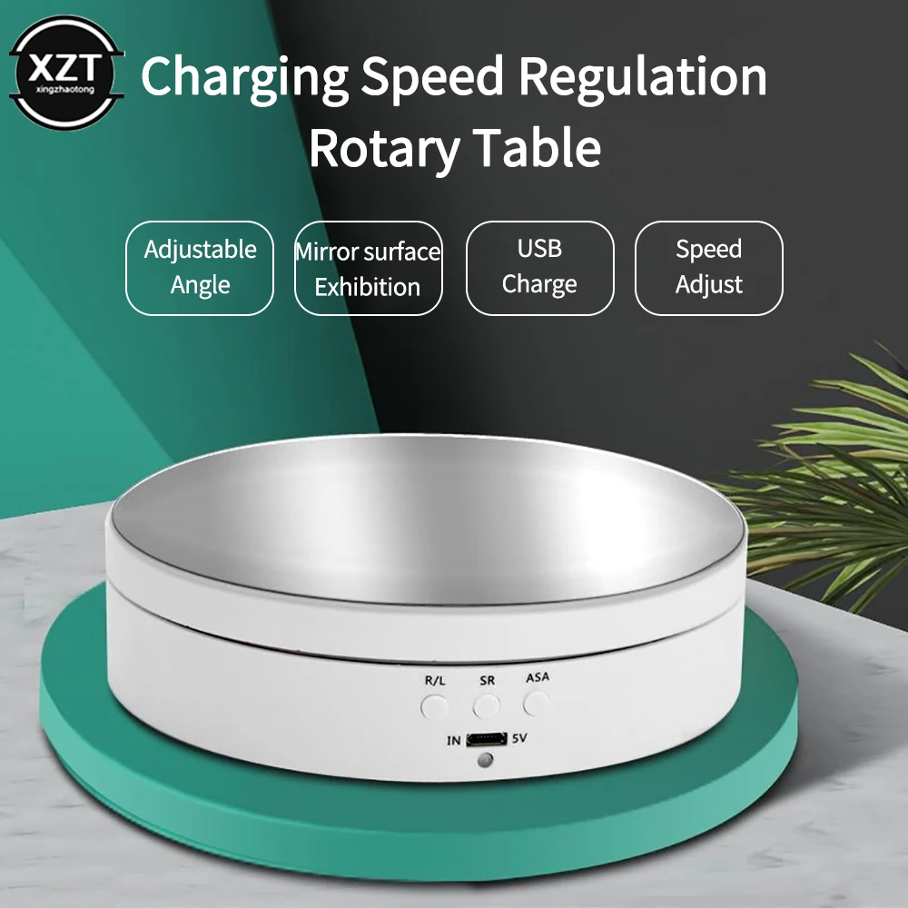 3 Speed Electric Rotating Display Stand 360 Degree Jewelry Turntable