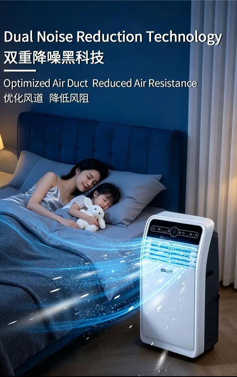 Climatiseur mobile portable tout-en-un, sans unité extérieure, installation gratuite, refroidissement par compresseur, petit ventilateur personnel pour la maison 2