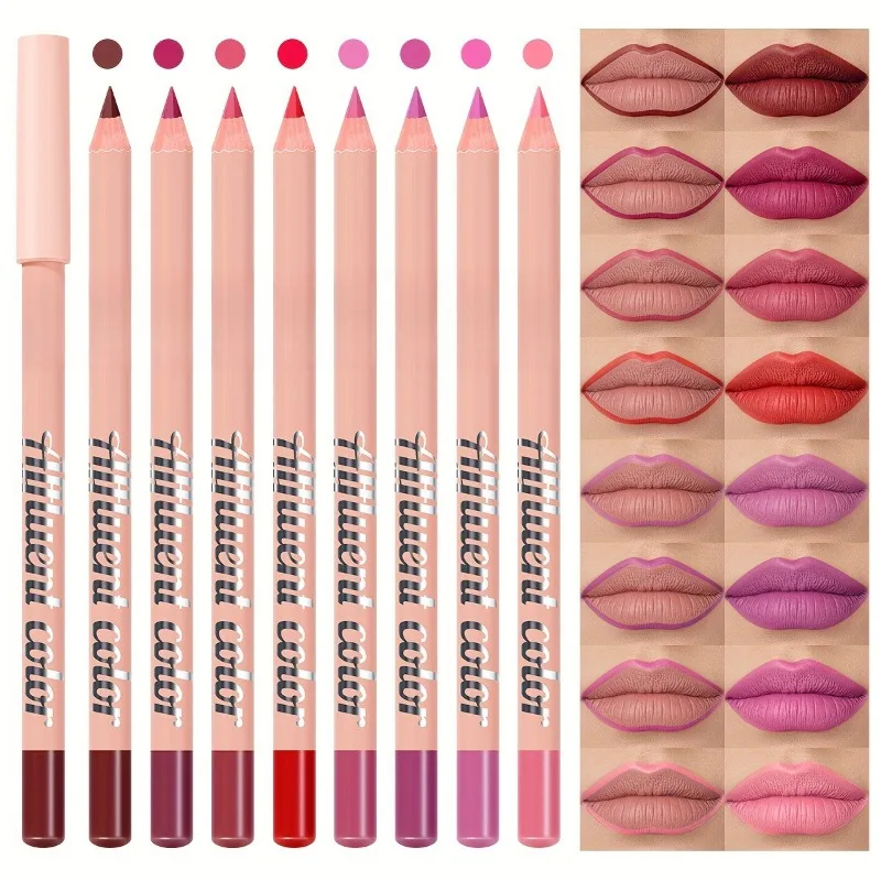 6 Color Waterproof Lip Liner Pencil Long Lasting Natural Lipliner Pen Red Contour Tint Sexy Dark Red Pink Matte Lipstick Pencil