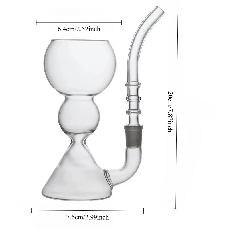 Unique Glass Cup for Cocktail, Absinthe, Milk & Hookah - Creative Multi-Use Bar Drinkware, Home Gift for Beverage Enthusiasts