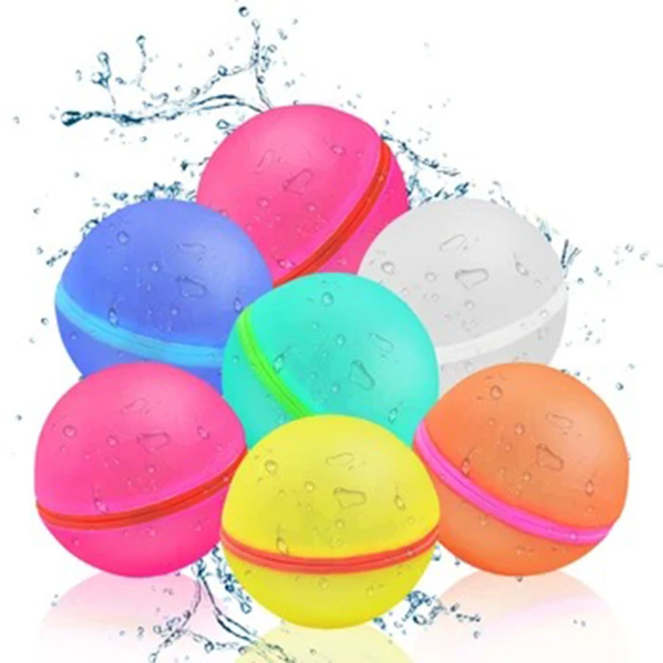 Reusable Silicone Magnetic Water Ball 1-60Pcs Pool Games Inflatable Toys