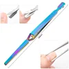 1Pc Multifunction Nail Art Shaping Tweezers Cross Nail Clip Nail Art Tool Professional Stainless Steel Manicure Tools 1